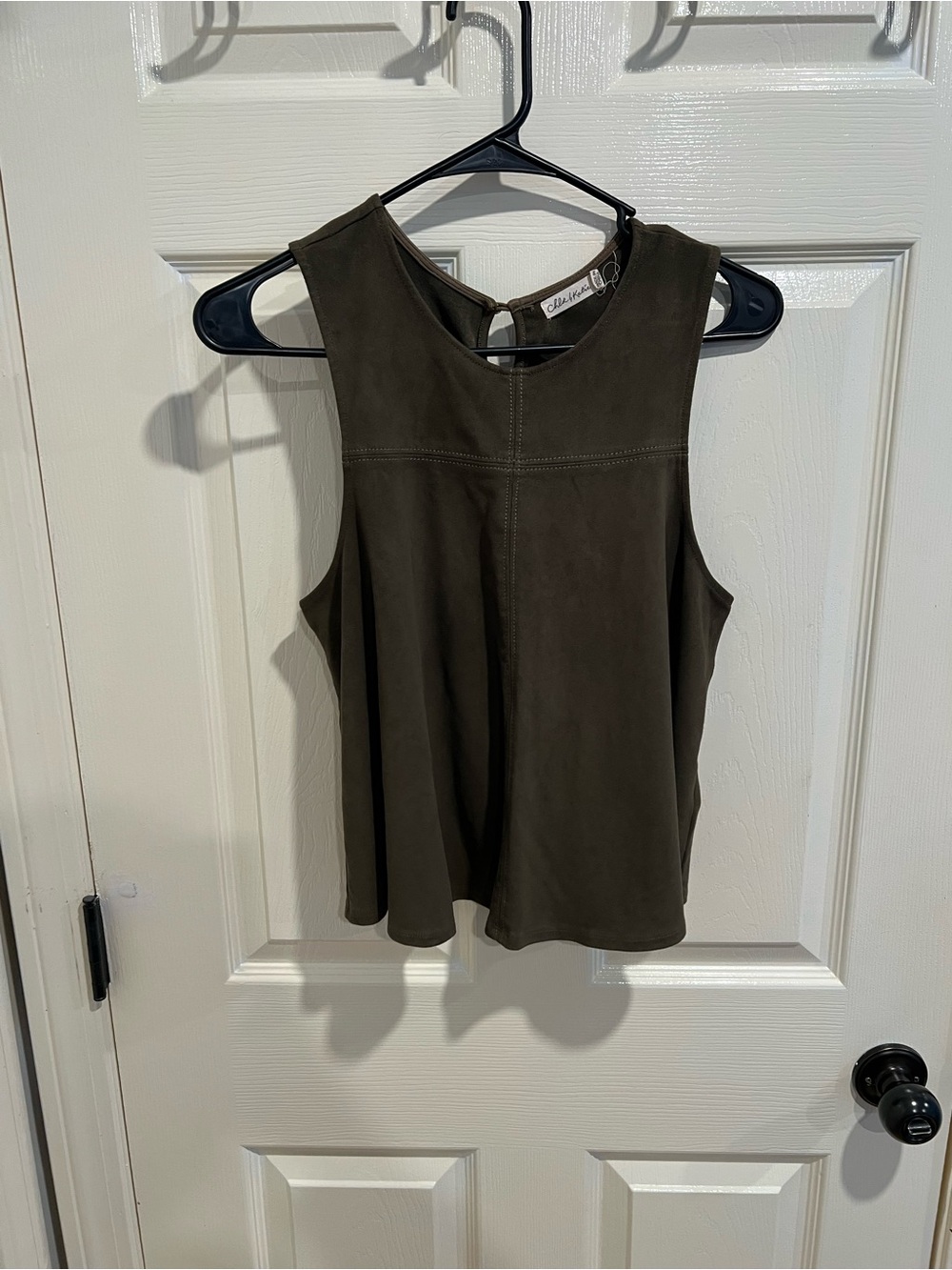 Chloe & Katie Olive Green Sleeveless Tank Top